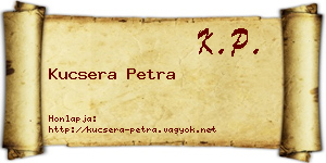 Kucsera Petra névjegykártya